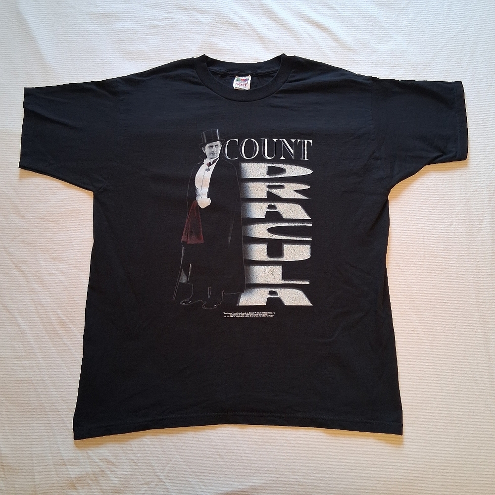VTG Y2K 1999 Fruit of the Loom Bela Lugosi Count Dracula Black T-Shirt Adult XL